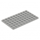 LEGO lapos elem 6x10, világosszürke (3033)